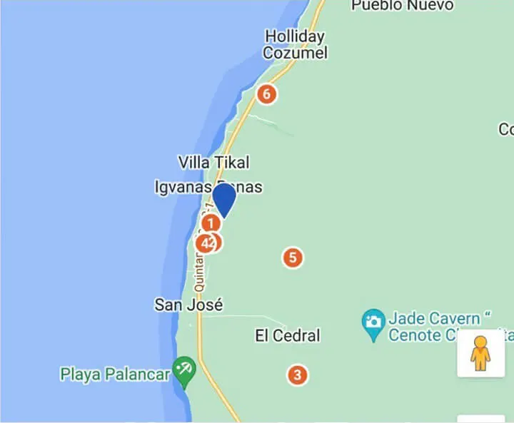 Casa Heywood Cozumel Location Map