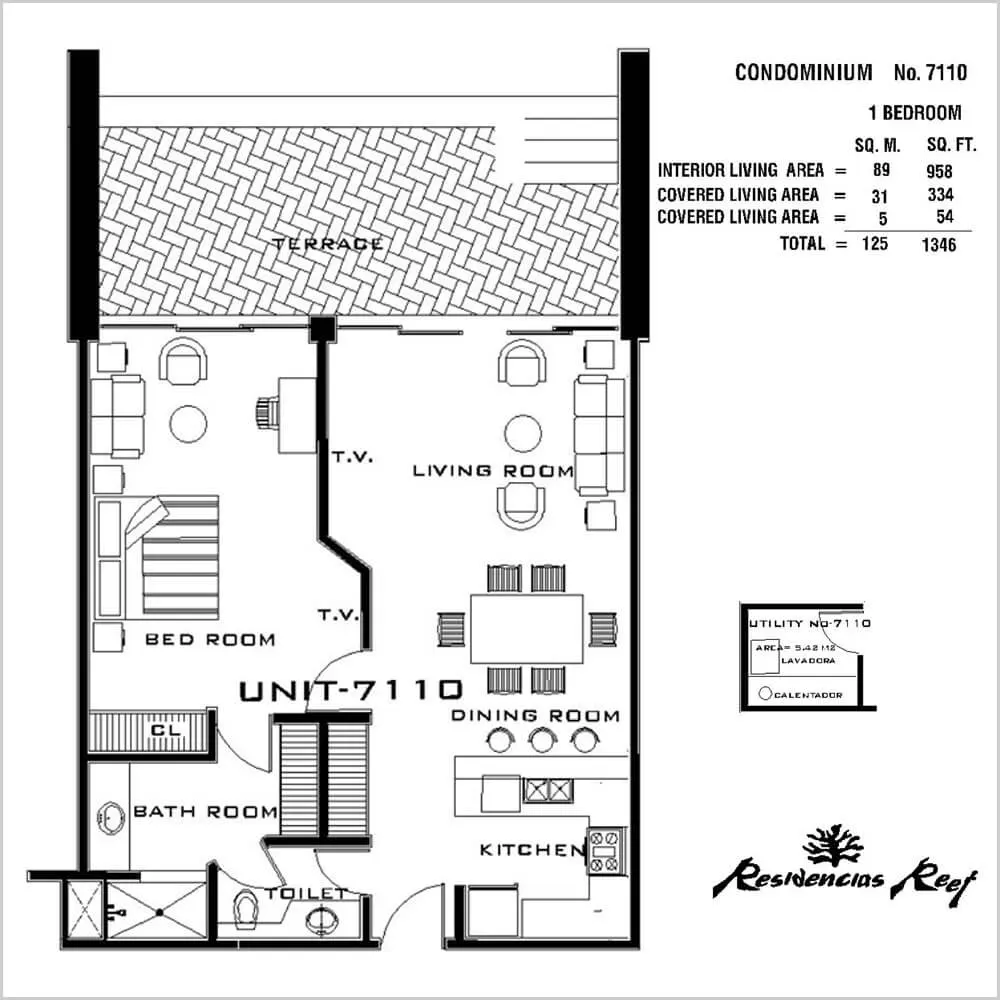 Residencias Reef Cozumel Rental - Condo Layout