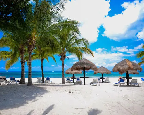 Gorgeous White Sand Beach in Cozumel, MX